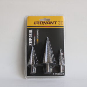 IJzersterke Ironant trappenboren set met rechte groeve (4-12, 4-20 en 4-32mm) en zilverkleurig